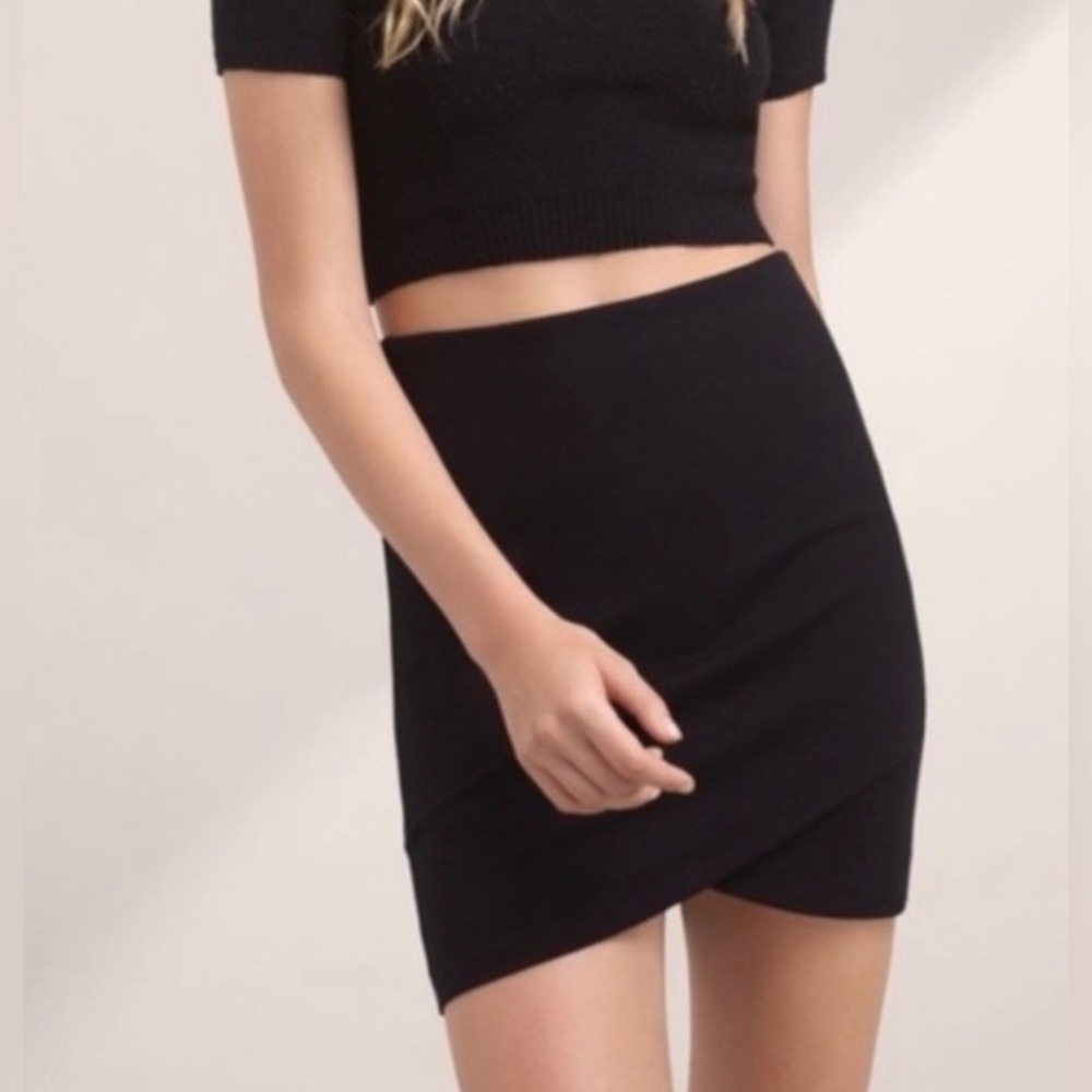 Talula black criss cross skirt